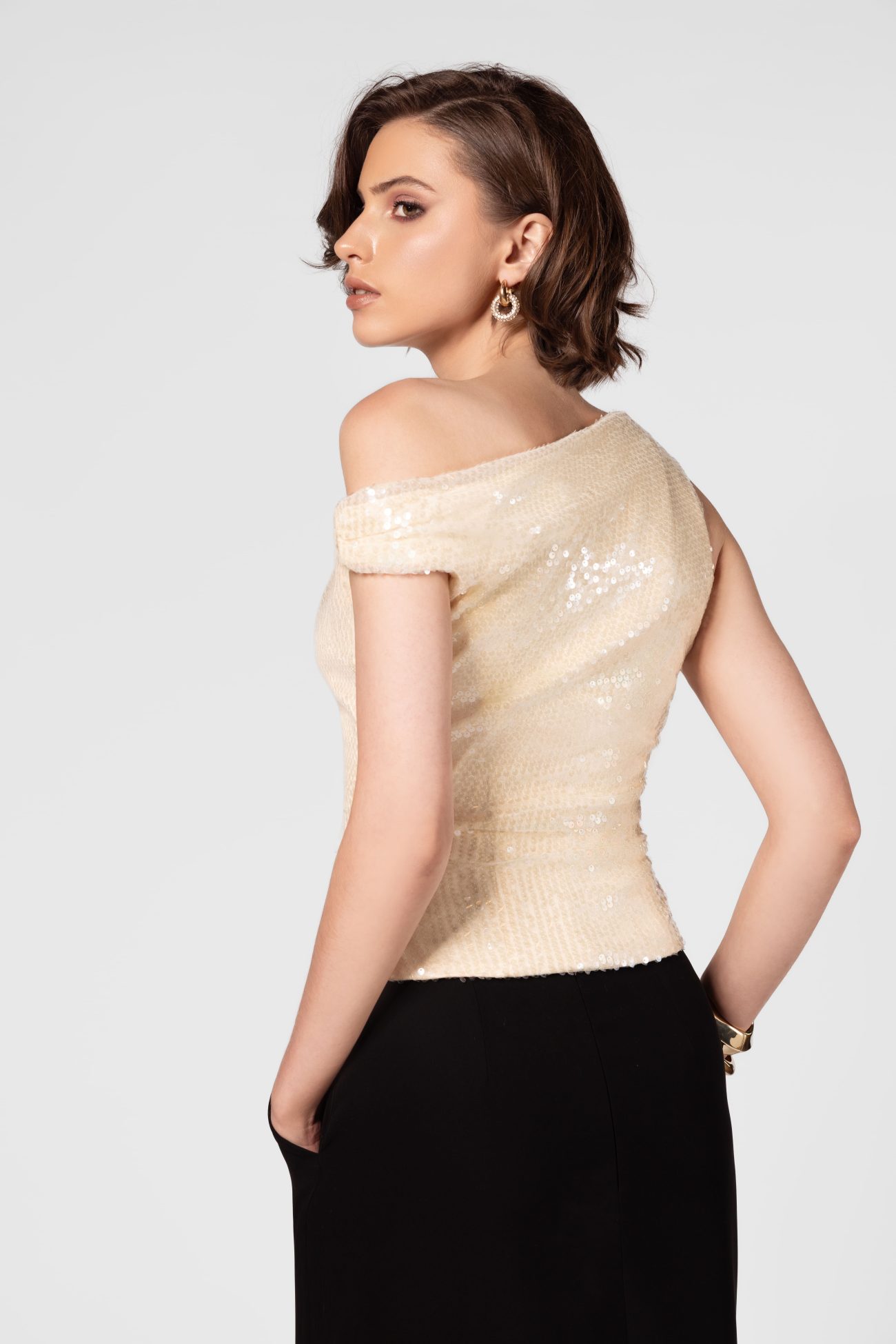 Gold Sequins Top - Image 4